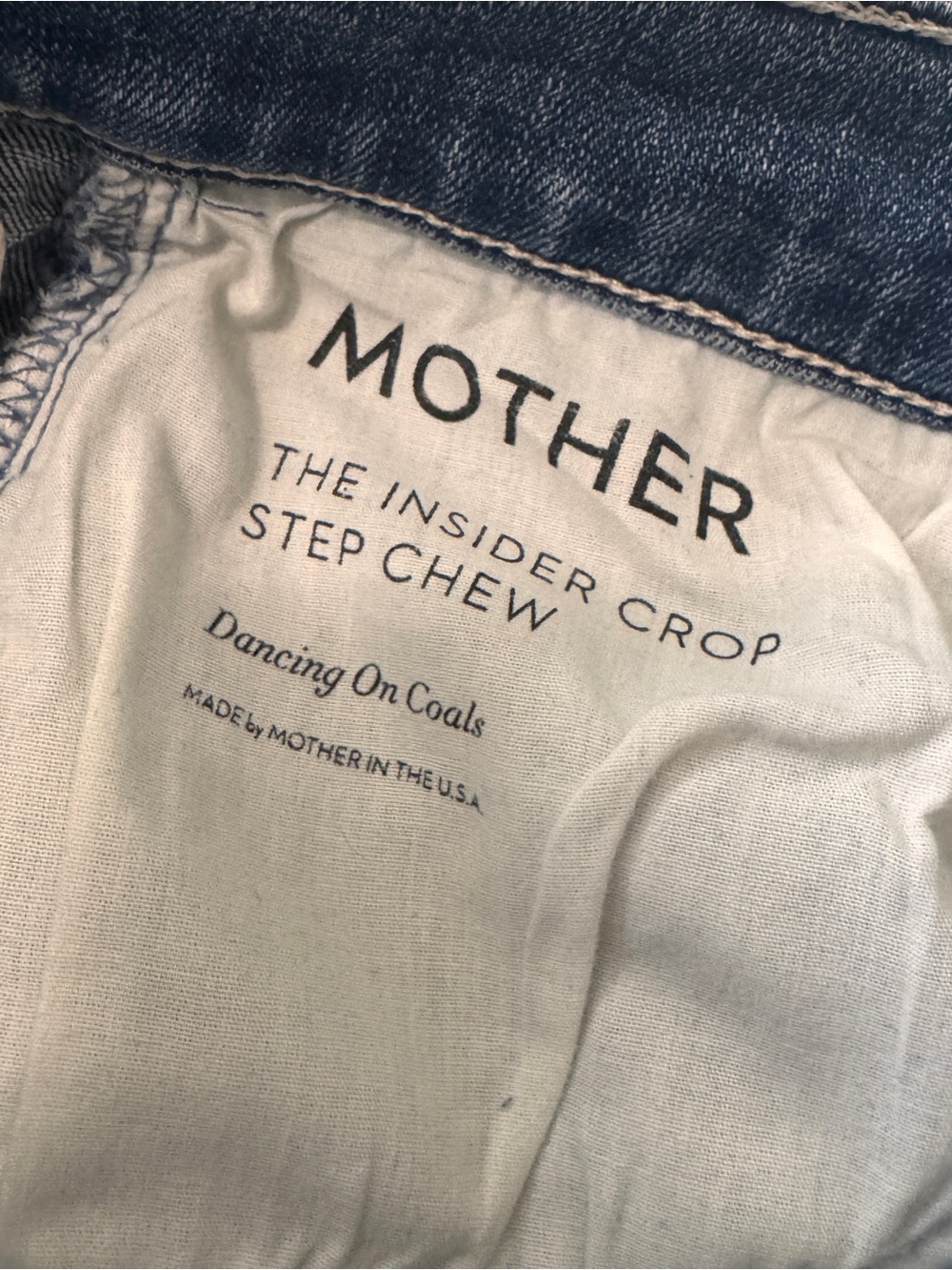Mother 26 The Insider Crop Step Chew Jeans ~ Dancing On Coals Ankle Distressed - Picture 9 of 11